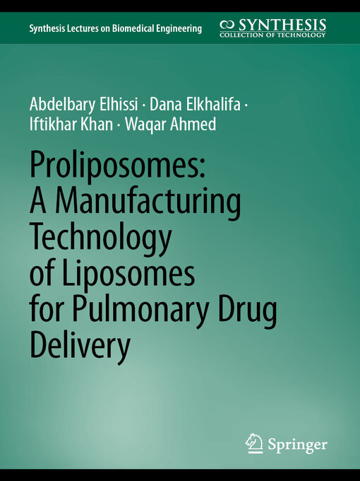 Title details for Proliposomes by Abdelbary Elhissi - Available